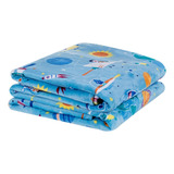 Manta Cobertor Solteiro Infantil Bouti Kids Astronauta Macia