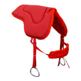 Manta Country Cavalo Ecoterapia Forrada Pelúcia Vermelho