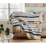 Manta Crochê Xale Tricô Lã P Sofa E Cama Tie Dye Decorativa Cor Bouclé Bahamas