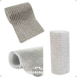 Manta De Strass Rolo Original Alto Brilho 315fileiras X 45cm