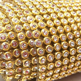 Manta De Strass Termocolante 1 20mt X 45cm Dourado