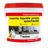 Manta Líquida Preta 3 6kg Quartzolit Impermeabilizante Laje