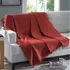 Manta Para Sofá Dohler Marrocos 210x150cm 3 Lugares Vermelha Vermelho Liso