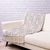 Manta Para Sofá Dupla Face Jacquard Com Franja 1,40x1,80 (arandela Cinza)