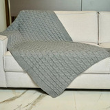 Manta Para Sofa Em Tricô Decorativa 150x90cm Tricot Tranças