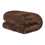 Manta Paulo Cezar Enxovais Fleece Casal Cor Tabaco Com Design Lisa De 2 2m X 1 8m