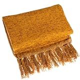 MANTA PESEIRA CHENILE MOSTARDA 1 20X1 80