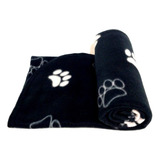 Manta Pet Cobertor Em Soft Preto Tamanho G Para Cães E Gatos