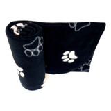 Manta Pet Cobertor Em Soft Preto Tamanho G Para Cães E Gatos