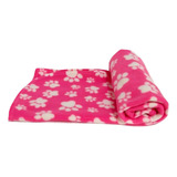 Manta Pet Cobertor Em Soft Rosa Tamanho G Para Cães E Gatos