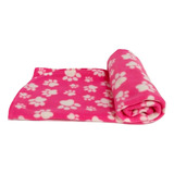 Manta Pet Cobertor Em Soft Rosa Tamanho G Para Cães E Gatos