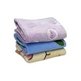 Manta Pet Cobertor Para Cães E Gatos- 75x60cm- Ultra Soft Macia- Multicores -Amarelo-