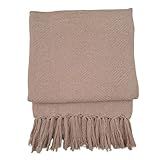 Manta Sofá Decorativa Algodão Escamas Franjas Diversas Cores 1 80X1 20M Versátil Aconchego Sofisticação Proteção Sofá Cama Poltronas  ROSE 