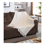 Manta Sofa Tear 100 Algodão Primeira Linha 1 95m X 1 45 Anti Alérgica Xale Especial Com Franja