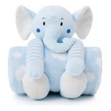 Manta Soft Pelúcia Elefante Ursinho Cobertor Anti alérgico