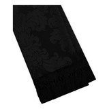 Manta Xale Gigante Para Sofá Medalhão 3 50m X 2 80m Cor 22 Preto Desenho Jacquard