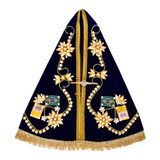 Manto Nossa Senhora Aparecida 36cm C Broche Folheado