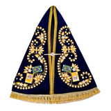 Manto Nossa Senhora Aparecida 40cm C Broche Folheado