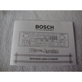 Manual (reprodução) Toca-fitas Am - Fm Bosch Rio De Janeiro.