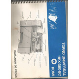 Manual Catalogo Peças Torno Hbx360 Bc Romi Copiador Oferta
