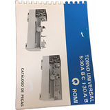 Manual Catalogo Peças Torno Romi S30 a b c I 30 A b Oferta