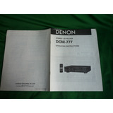 Manual De Instruções Denon Dcm 777
