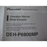 Manual De Instruções Toca Cd Mp 3 Pioneer Deh P 6800 Mp