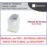 Manual De Serviço Lava E Seca Electrolux Lsw12 Lsw15 Digital