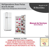 Manual De Serviço Refrigerador Electrolux Dc47 E Dc49