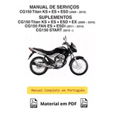 Manual De Serviços Honda Cg 150 Titan Ks Fan 2009 2015