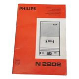 Manual Do Philips Gravador Fita Cassete N 2202 Original