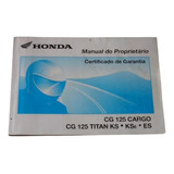 Manual Do Proprietario Honda Cg-125 Cargo Manual Original