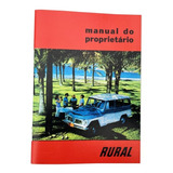 Manual Do Proprietario Rural Willys 1966 + Brinde