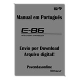Manual Do Teclado Roland E86 Em