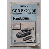 Manual Filmadora Sony Handycam