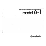 Manual Gradiente Amplifier Model A 1 System One A4