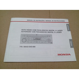 Manual Instruções Honda Auto Rádio Com Toca Discos A Laser