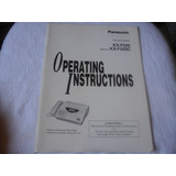 Manual Instruções Panasonic Kx f500 Facsimile