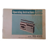 Manual Instruções Panasonic Tape Rq 432s Antigo 411
