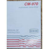 Manual Instruções Radio Toca Fitas Cce Cm970