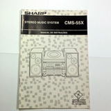Manual Instruções Stereo Music System Sharp Cms-55x Usado