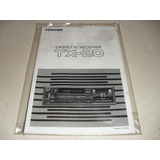 Manual Instruções Toshiba Cassette Receiver Tx 20