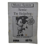 Manual Master System Sonic The Hedgehog Sega Tectoy Original