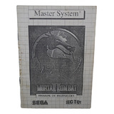Manual Mortal Kombat 2 Master System Sega Tectoy Original