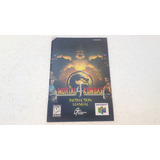 Manual Mortal Kombat 4 Original Nintendo 64 Americano N64