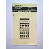 Manual Original Calculadora Sharp El 735