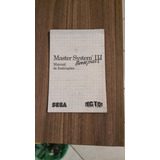 Manual Original Do Master System 3