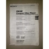 Manual Prop Sony Campact Disc Player
