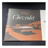 Manual Proprietário Chevrolet Impala 1962 Re