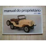 Manual Proprietário Jeep Ford Willys 1970 Original Impecável